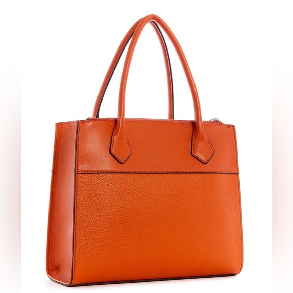 New GUESS Leerá Satchel In Orange - Picture 3 of 8